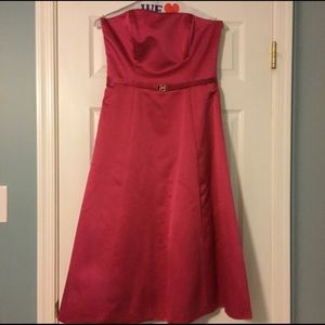 Michelangelo | Hot Pink Tea Length Dress, 10